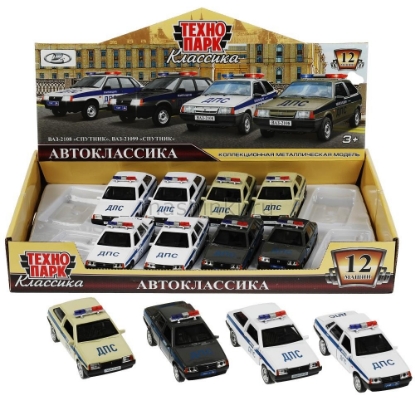 Изображение ТЕХНОПАРК ВАЗ-2108+21099 LADA Милиция ДПС 12 см в ассорт. б/коробки