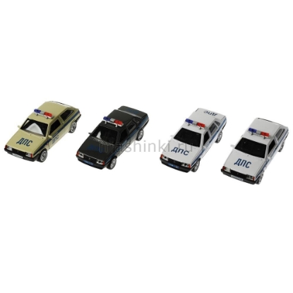 Изображение ТЕХНОПАРК ВАЗ-2108+21099 LADA Милиция ДПС 12 см в ассорт. б/коробки