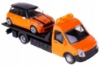 Изображение BBURAGO 1/43 Эвакуатор + машина STR Fire Flatbed Transport orange/оранжевый