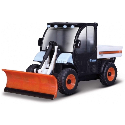 Изображение BBURAGO 1/50 Машина Bobcat Toolcat 5600 w-snow plow/снежный плуг white/белый