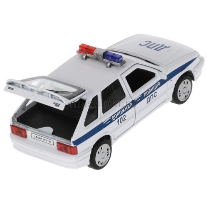 Изображение ТЕХНОПАРК ВАЗ-2114 LADA Samara Полиция 12 см белый