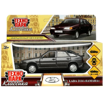 Изображение ТЕХНОПАРК ВАЗ-2114 LADA Samara 12 см темно-фиолетовый (баклажан)