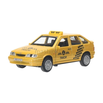Изображение ТЕХНОПАРК ВАЗ-2114 LADA Samara такси 12 см желтый