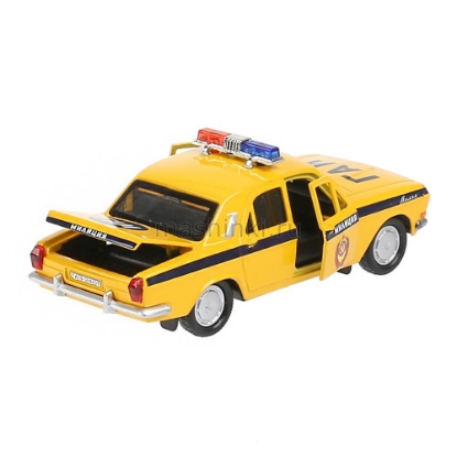 Изображение ТЕХНОПАРК ГАЗ-2401 ВОЛГА Милиция СССР ГАИ 12 см (свет, звук) желтый
