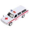 Изображение ТЕХНОПАРК ГАЗ-2402 ВОЛГА Скорая помощь 12 см белый