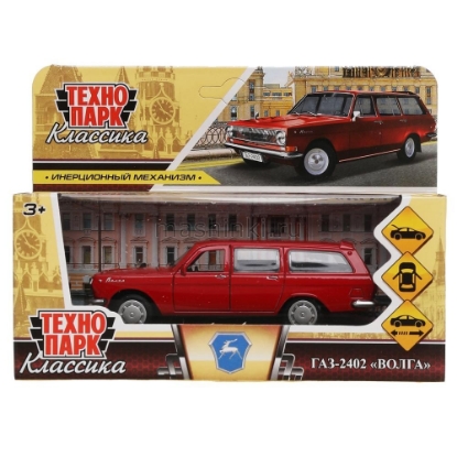 Изображение ТЕХНОПАРК ГАЗ-2402 ВОЛГА 12 см красный