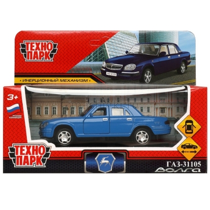 Изображение ТЕХНОПАРК ГАЗ-31105 ВОЛГА 12 см синий
