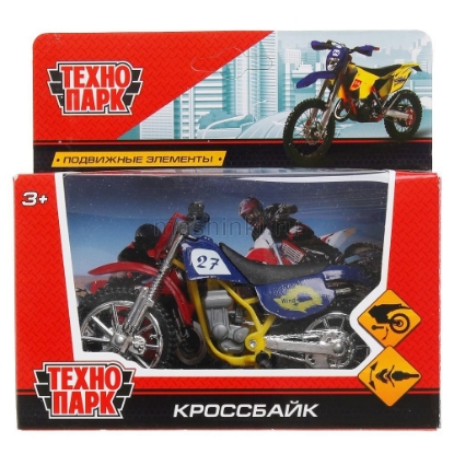 Изображение ТЕХНОПАРК Мотоцикл кроссбайк 11,5 см в ассорт.