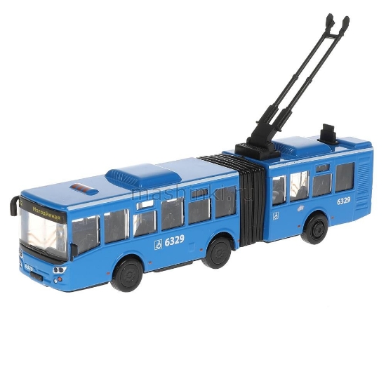 Изображение ТЕХНОПАРК Городской троллейбус 19 см (свет, звук) металл. синий