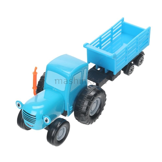 Изображение ТЕХНОПАРК Трактор 11 см металл. + прицеп 7,5 см СИНИЙ ТРАКТОР синий