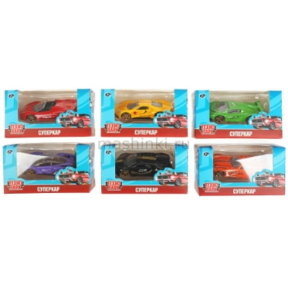 Изображение ТЕХНОПАРК Супермашинка ROAD RACING 7,5 см металл. в ассорт.
