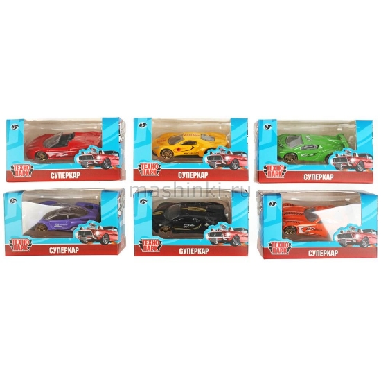 Изображение ТЕХНОПАРК Супермашинка ROAD RACING 7,5 см металл. в ассорт.