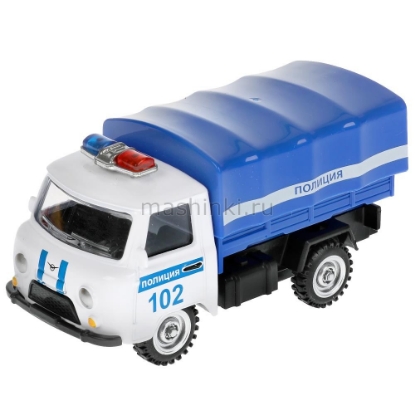Изображение ТЕХНОПАРК УАЗ-452 тент Полиция 10,5 см бело-синий
