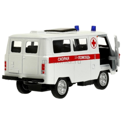 Изображение ТЕХНОПАРК УАЗ-452 Скорая помощь 10,5 см металл. белый