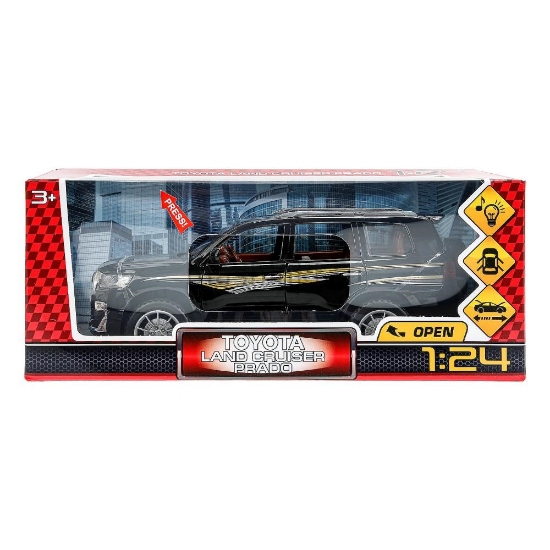 Изображение ТЕХНОПАРК 1/24 TOYOTA Prado 21 см (свет, звук, открыв-6/6) металл. черный