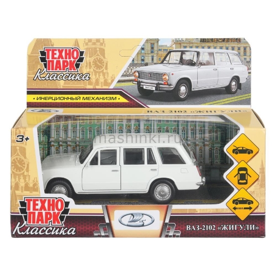 Изображение ТЕХНОПАРК ВАЗ-2102 ЖИГУЛИ 12 см белый