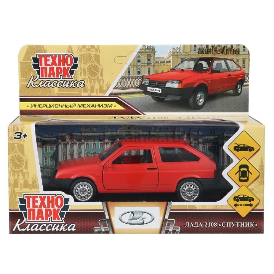 Изображение ТЕХНОПАРК ВАЗ-2108 LADA Спутник 12 см красный