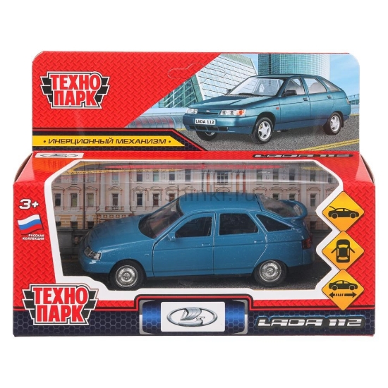 Изображение ТЕХНОПАРК ВАЗ-2112 12 см металл. сине-зеленый