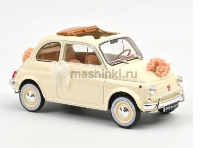 Изображение NOREV 1/18 FIAT 500 L Wedding Gift 1968 (0/4) ivory (свадебный подарок)