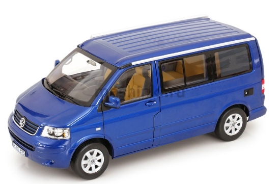 Изображение NOREV 1/18 VW T5 California 2005 (5/6) ravenna blue metallic