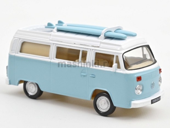 Изображение NOREV JET CAR 1/43 VW T2 Combi Camper Van доски для серфинга 1973 pastel blue