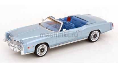 Изображение MODELCAR 1/18 CADILLAC Eldorado Convertible 1976 (0/4) light blue metallic/white