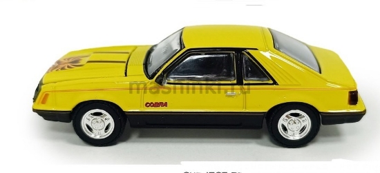 Изображение GREENLIGHT 1/64 FORD Mustang Cobra Fastback 1979 bright yellow/black