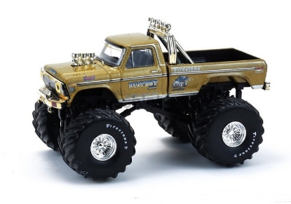 Изображение GREENLIGHT 1/64 FORD F-250 Monster Truck Bigfoot №1 50th Anniversary1979 gold metallic