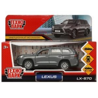 Изображение ТЕХНОПАРК LEXUS LX-570 12 см металл. серый