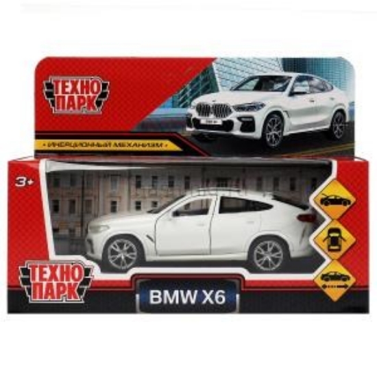 Изображение ТЕХНОПАРК BMW X6 12 см металл. белый