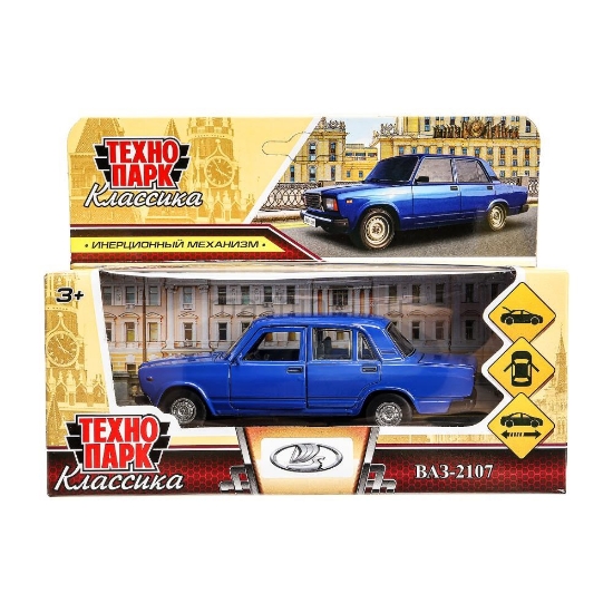 Изображение ТЕХНОПАРК ВАЗ-2107 LADA 12 см металл. темно-синий