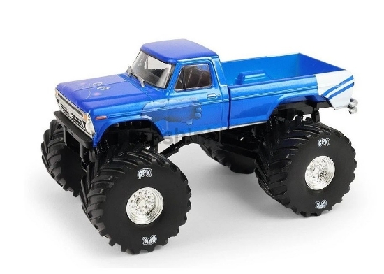 Изображение GREENLIGHT 1/43 FORD F-250 Monster Truck Buck Truck Garbage Pail Kids 40th Anniversary Bigfoot 1976 blue