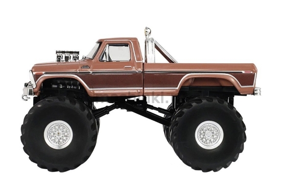 Изображение GREENLIGHT 1/43 FORD F-350 Monster Truck BFT Bigfoot (колеса 66 дюймов) 1978 brown
